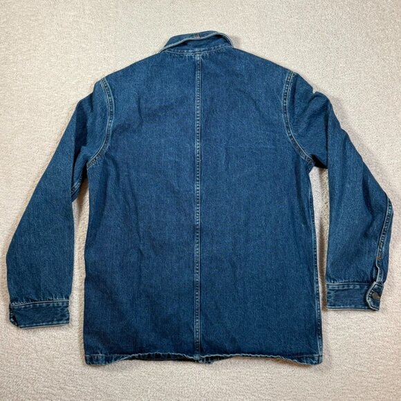 APC Mens Stefano Denim Jacket Chore Coat Heavyduty Field Small Lux Blue - Picture 4 of 13